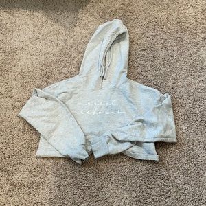 Grey crop hoodie
